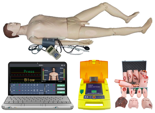 高级多功能计算机控制心肺复苏人偶（无线版-心肺复苏、血压测量、AED除颤、基础护理、创伤）